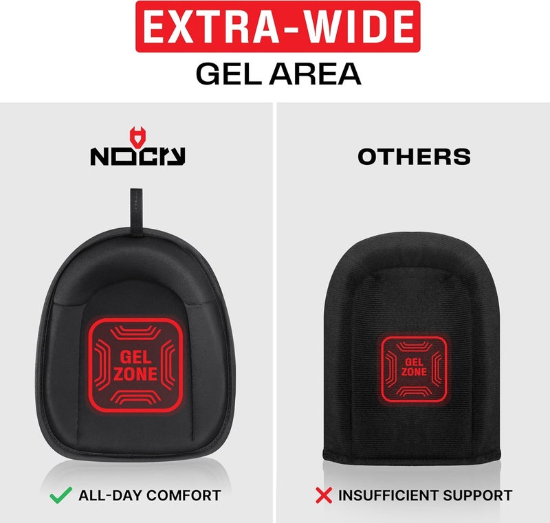 NoCry Flooring Knee Pads for Men with Extra-Wide Gel & Thick Foam Cushion — Floor-Safe Anti-Slip Leather Kneepads for Construction Work with Reinforced Adjustable Straps and Military-Grade Rivets - Image 3